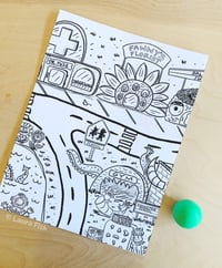 Image 5 of Monstertown Giant Coloring Sheet / Paper Playmat