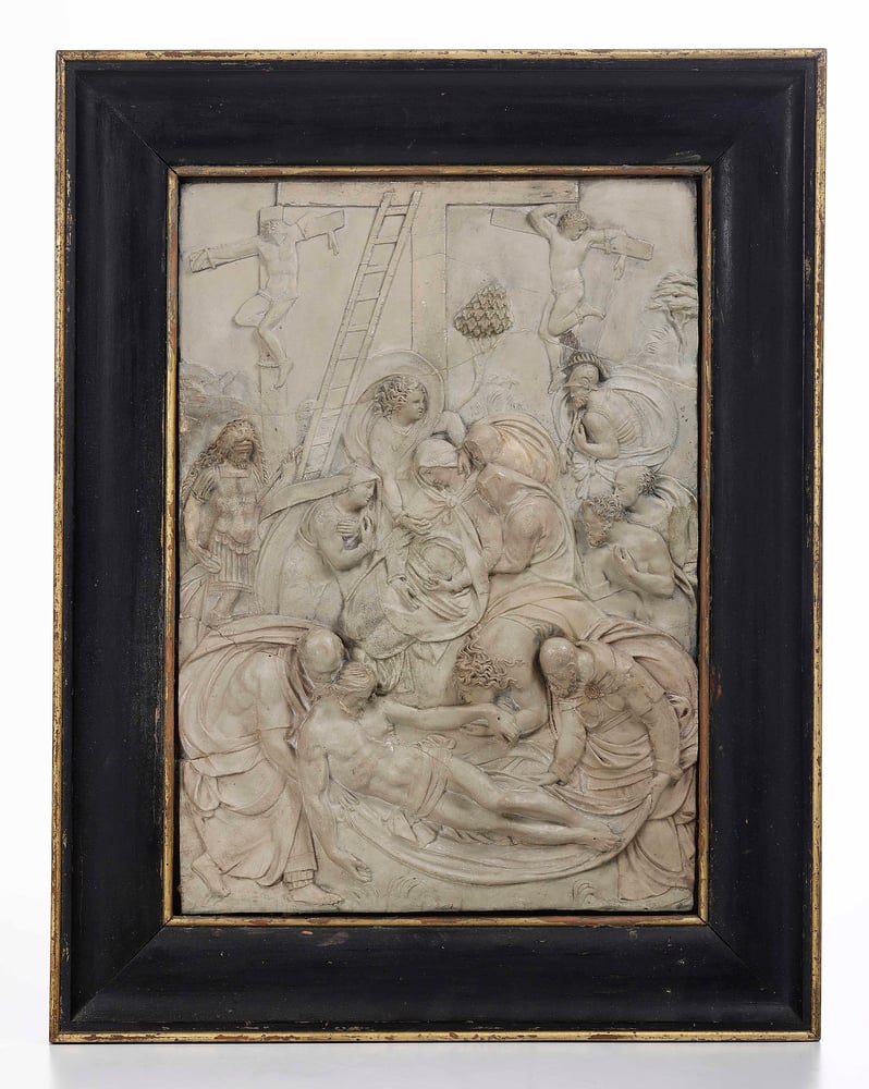 Image of 16th century stucco cast of the Deposition by Alessandro Vittoria
