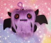 Image of Baby Ghoulie-The purple floof monster keychain