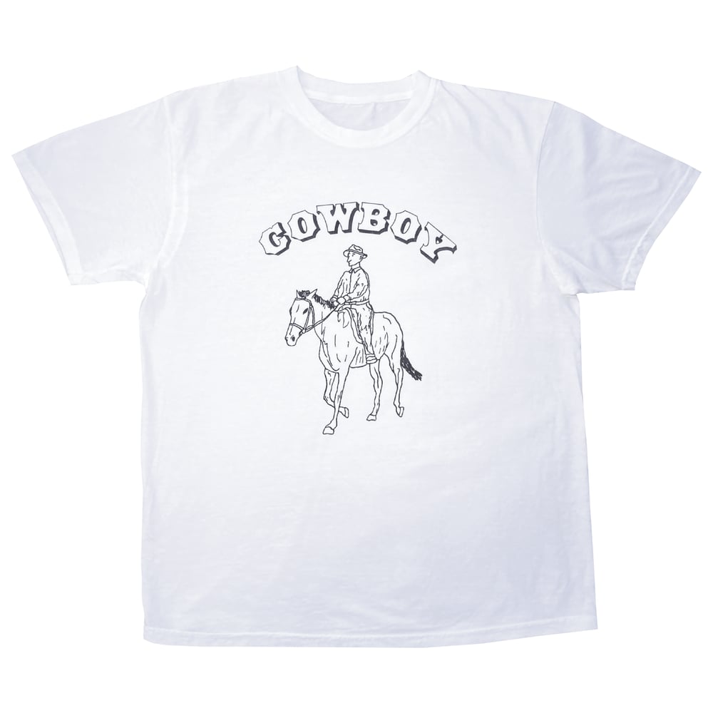 Image of "COWBOY" White T-Shirt