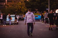 Image 3 of RUN OUT SALE Grey Pinstripe Hoodie