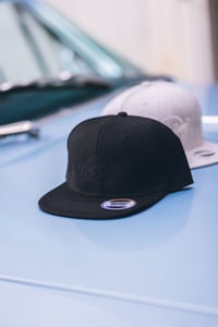 Image 1 of Flat Peak Black Hat