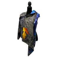 Image 2 of Merino-Silk Autumn Vines, Blue