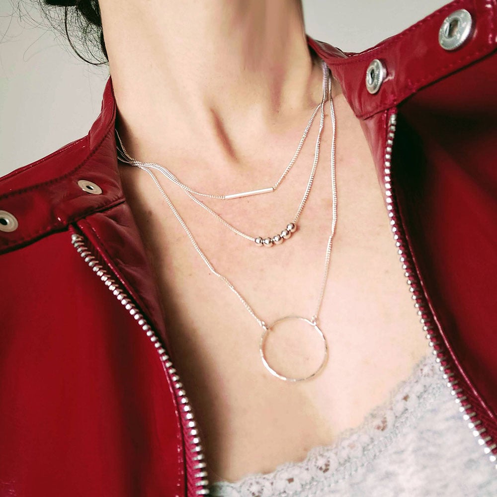 Image of Collier Triple rang Tube