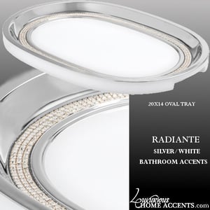 Image of Radiant 24k White Gold and Crystal Vanity Tray