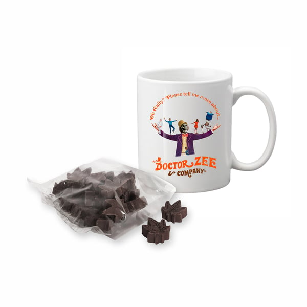 Image of "THE CHOCOLATE FACTORY"  MUG WITH CHOC EDIBLES