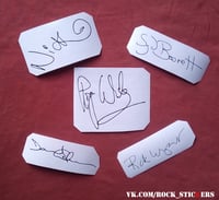 Image 4 of George Waters,David Gilmour,Syd Barrett,Nick Mason,Richard Wright autographs stickers  