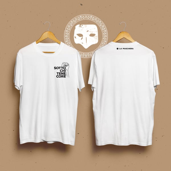 Image of La Maschera - T-shirt Sotto Chi Tene Core [Colore Bianco]