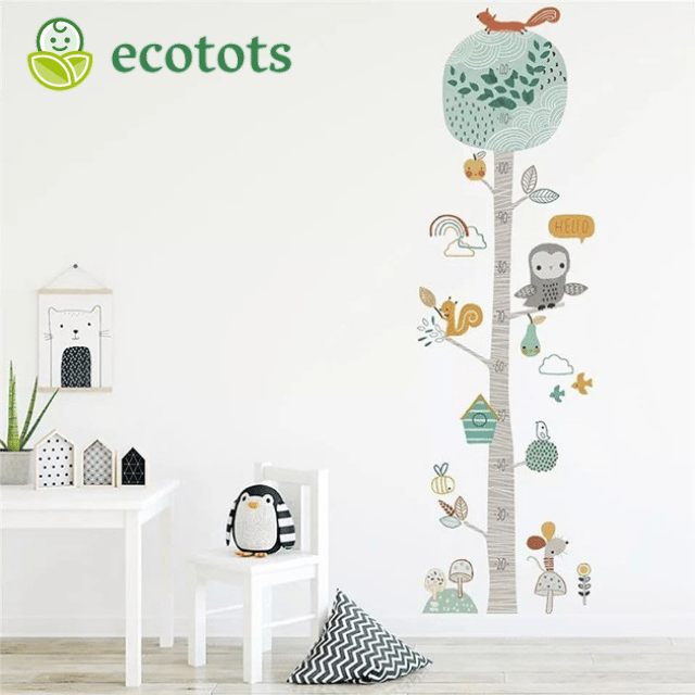 Image of Magical Forest Growth Measuring Wall Sticker