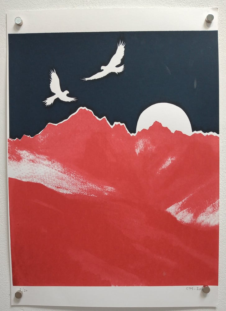 Image of Red mountain, blue sky by Charlotte Tommy-Martin