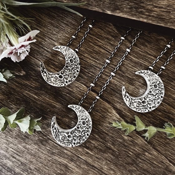 Image of Hollow Form Crescent Moon Charms