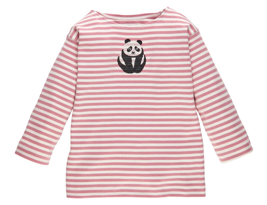 Image of T-Shirt altrose gestreift mit Panda Art.278223 (C)