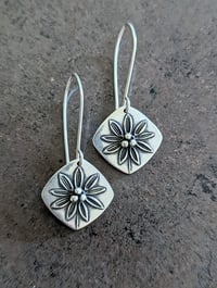 Image 3 of Arrowleaf Balsamroot Sunflower Square earrings