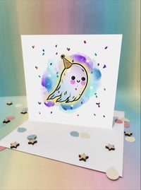 Spooky sheet ghost celebration card