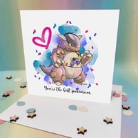 Image 2 of Kanga pokémum celebration card (two colour options)