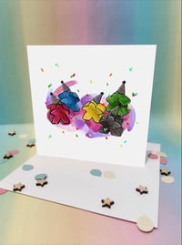 Party meeple celebration card