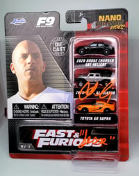 "Fast and Furious" F9 NANO Die-Cast Cars -- AUTOGRAPHED