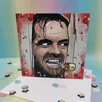 The shining here’s Johnny celebration card