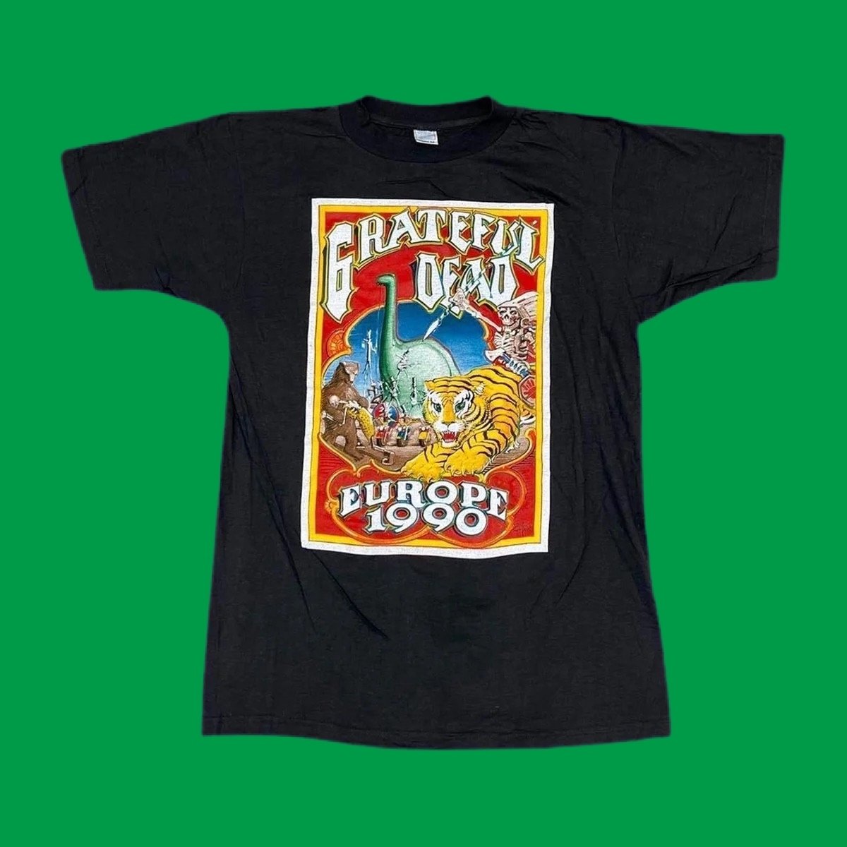 Original RARE Vintage Grateful Dead Europe 1990 Rick Griffin Tee!! LARGE!!