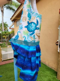 Image 2 of Beach Themed Blue Dress