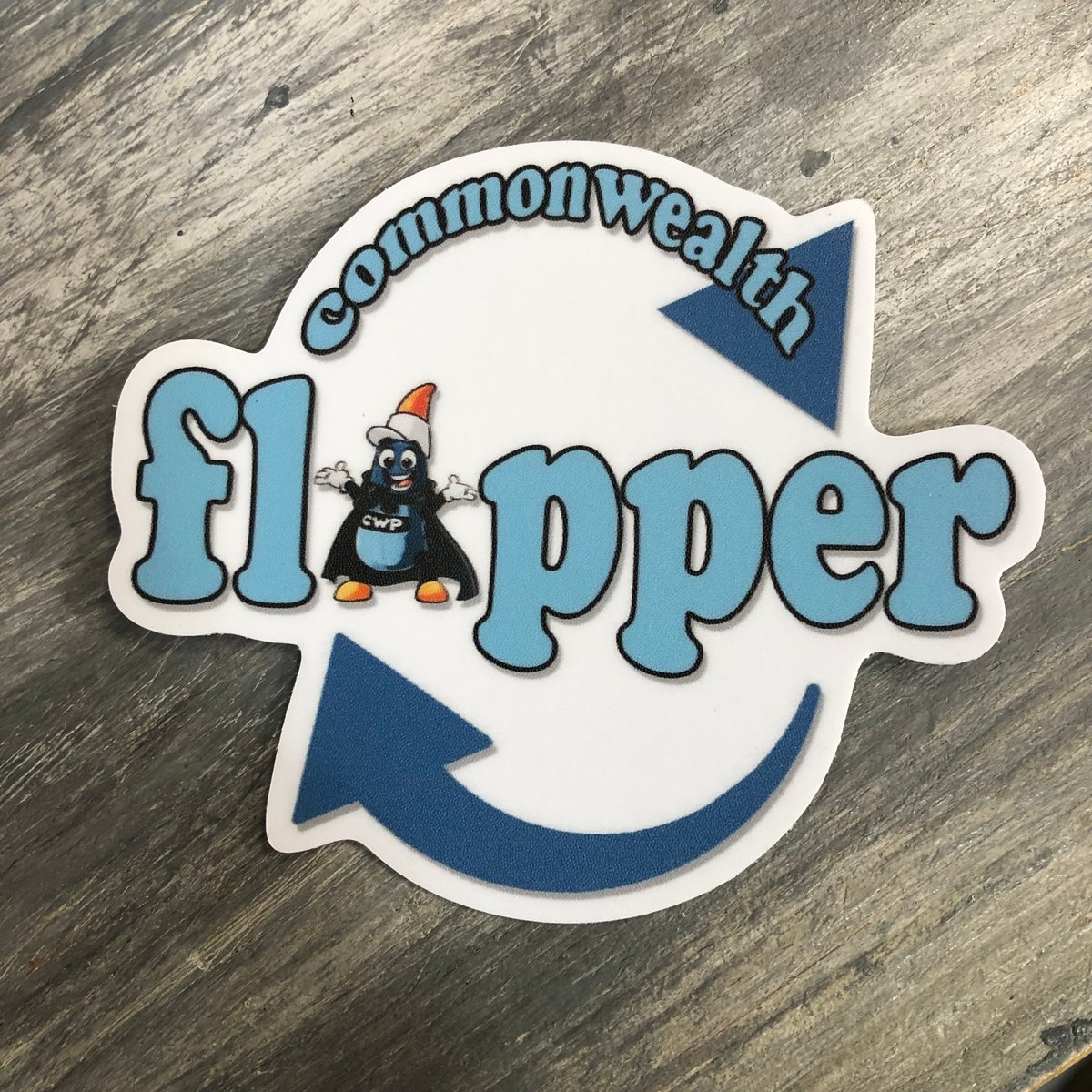 New Commonwealth Flipper Die Cut Sticker 