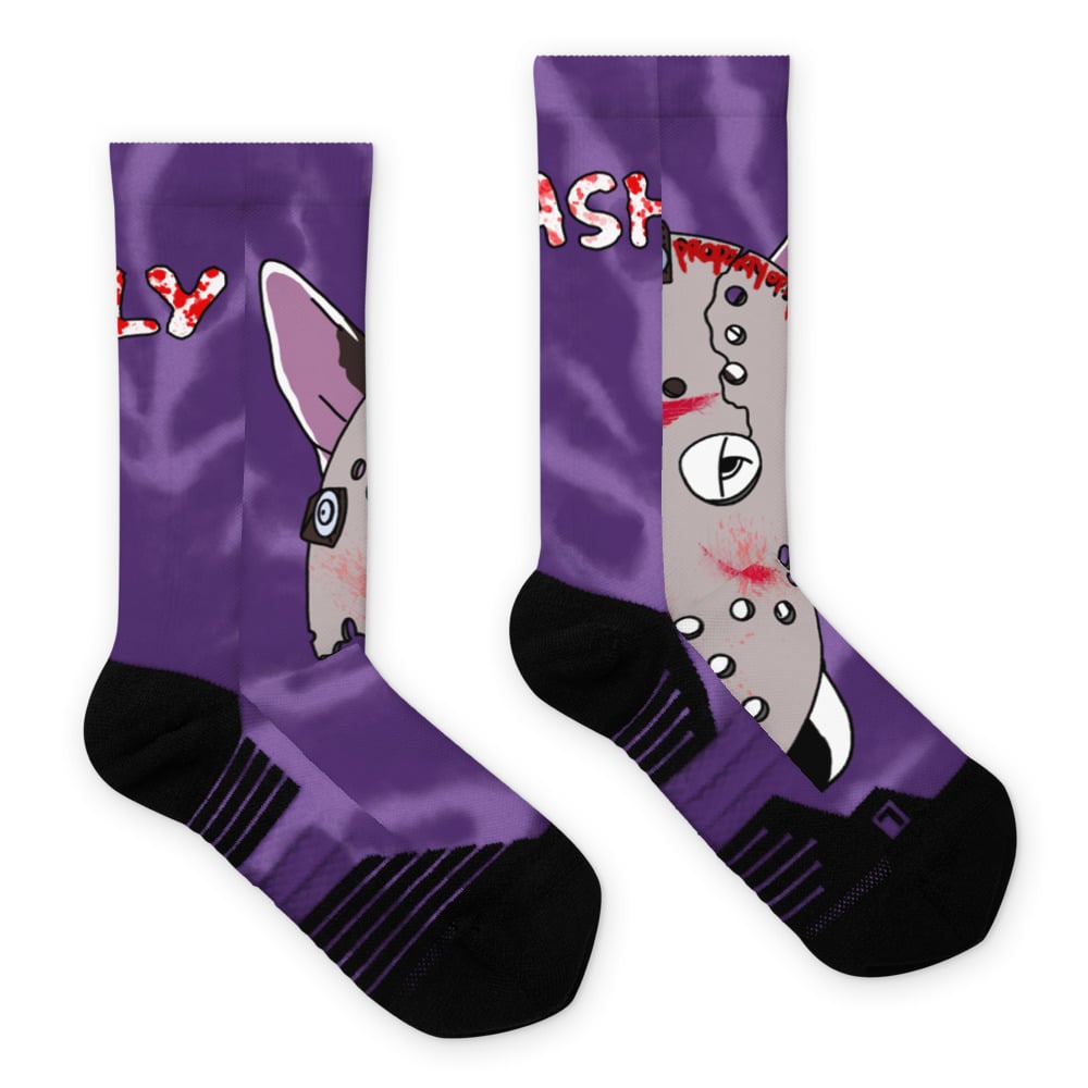 Image of SAUSO KASHEES BASKETBALL SOCKS / PURPLE