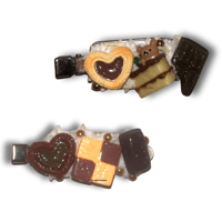 Image 1 of Rilakkuma Choco Melt Hairclips 