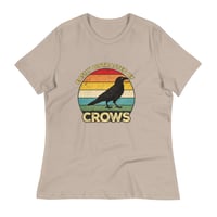 Image 7 of Women's Relaxed T-Shirt, Easily Distracted By Crows Tee