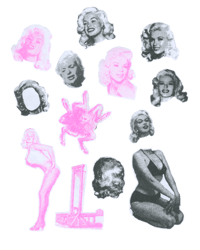 Image 1 of The Jayne Mansfield Cycle riso sticker set