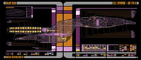 Image 2 of USS Enterprise 1701-D (modern DS9 color) Large Panel Print