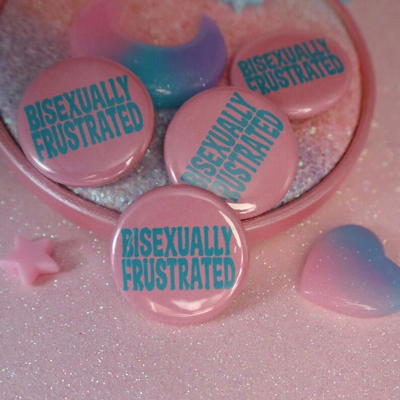 Image of Bisexually Frustrated Button Badge