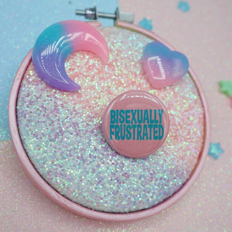 Image of Bisexually Frustrated Button Badge