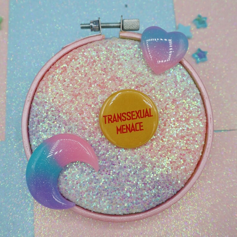 Image of Transsexual Menace Button Badge