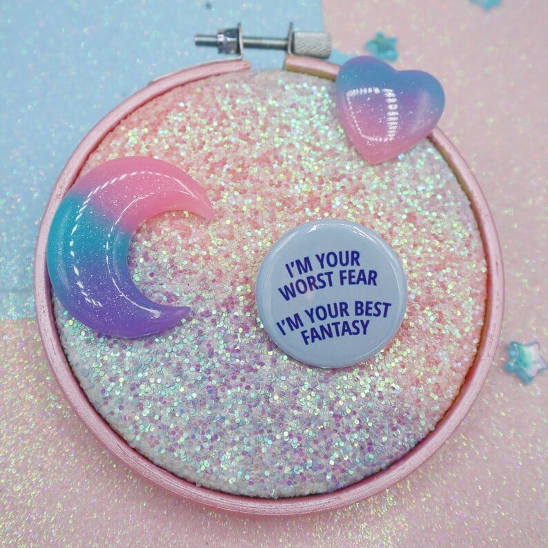Image of I'm Your Worst Fear, I'm Your Best Fantasy Button Badge