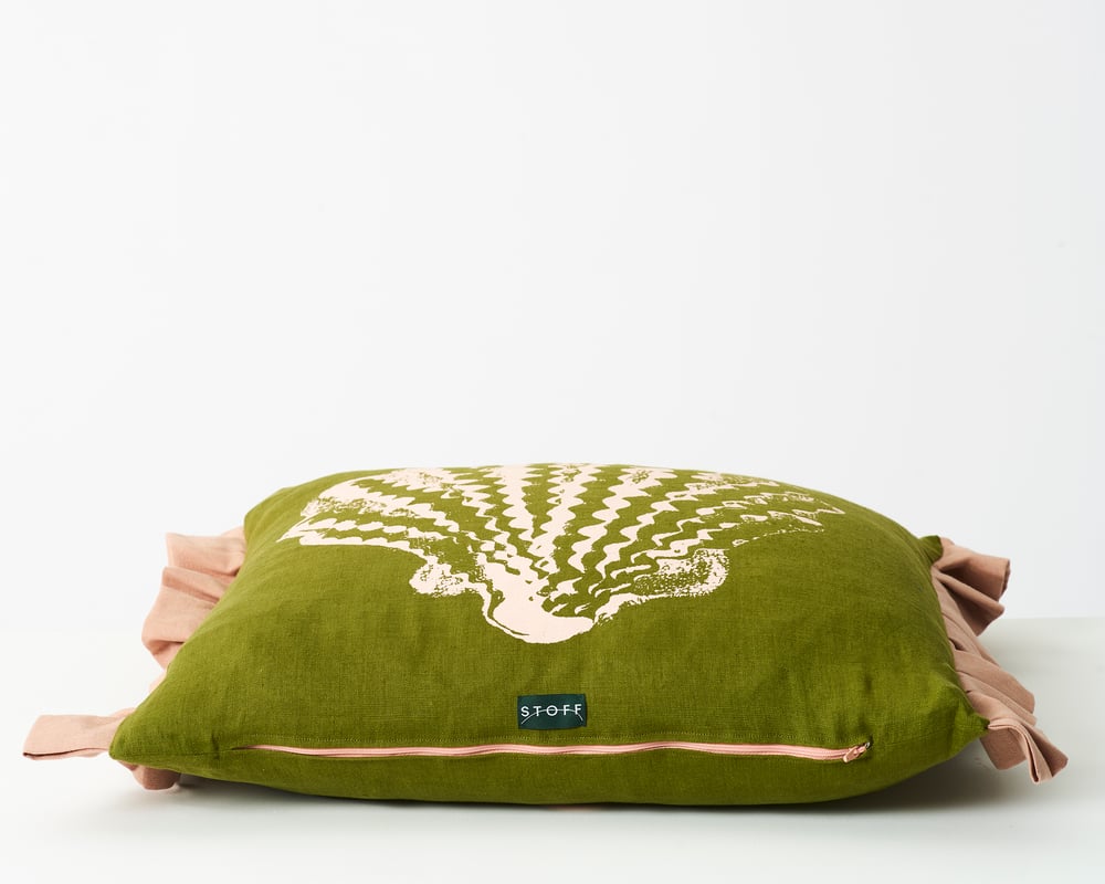 Image of Single Pilgrim Cushion in 3 colour-ways from Stoff Studio