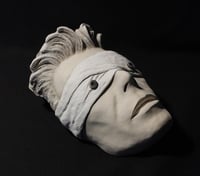 Image 3 of 'The Blind Prophet' White Clay Mask Sculpture