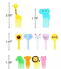 Image 3 of Animal Fruit Forks / Food Picks Set 2