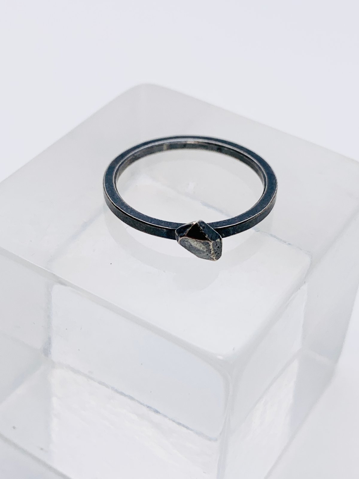 Silver Geometric Ring by Rocky Pardo