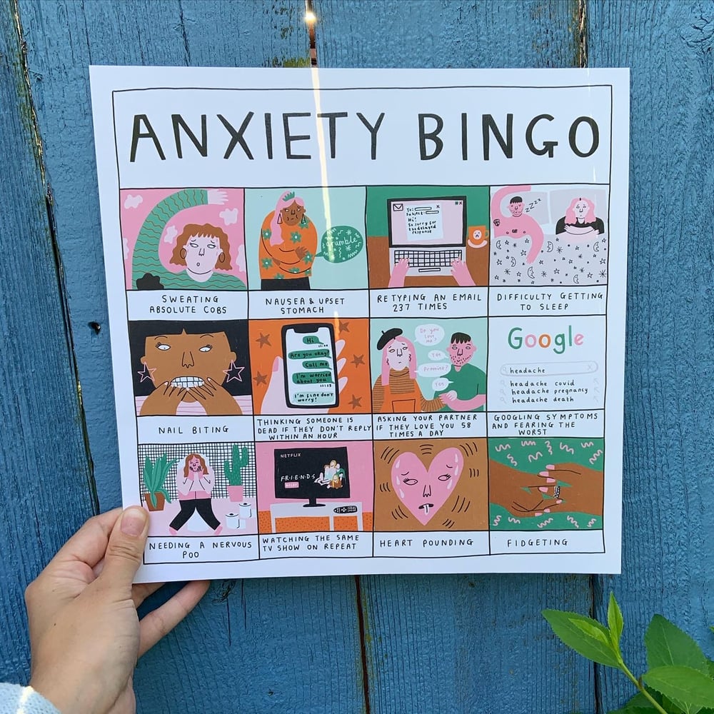 Image of Anxiety Bingo Print
