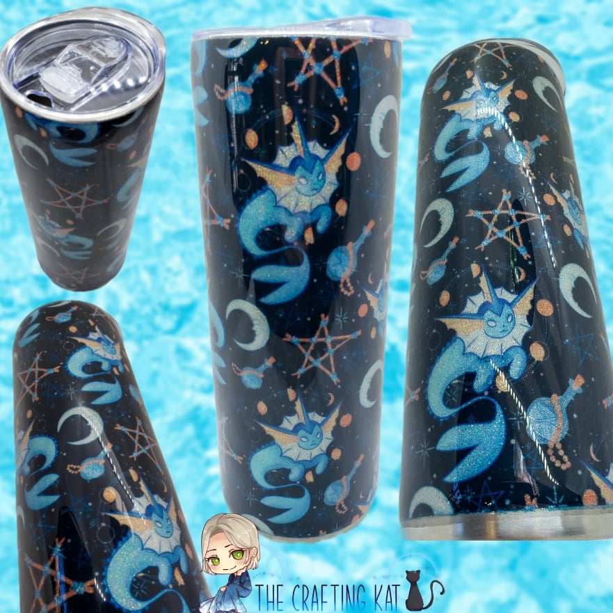 Image of 20oz Holographic Hex Vaporeon tumbler