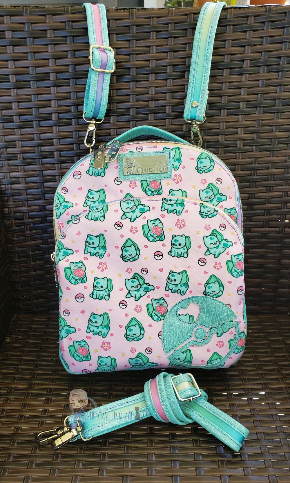 Image of Bulbasaur Phoebe convertible crossbody and mini backpack