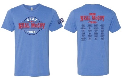 Neal McCoy — 2022 Tour Shirt - Blue