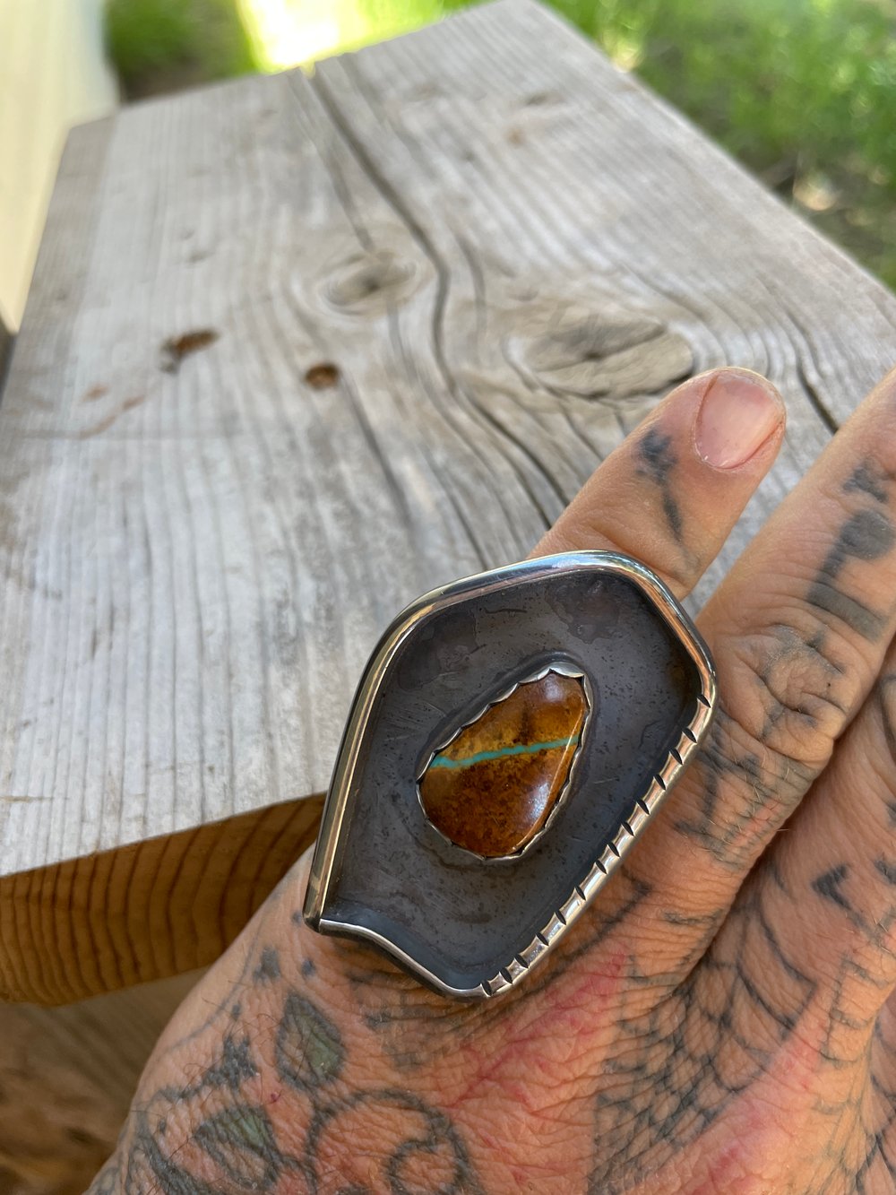 Funky #9 Ribbon ring