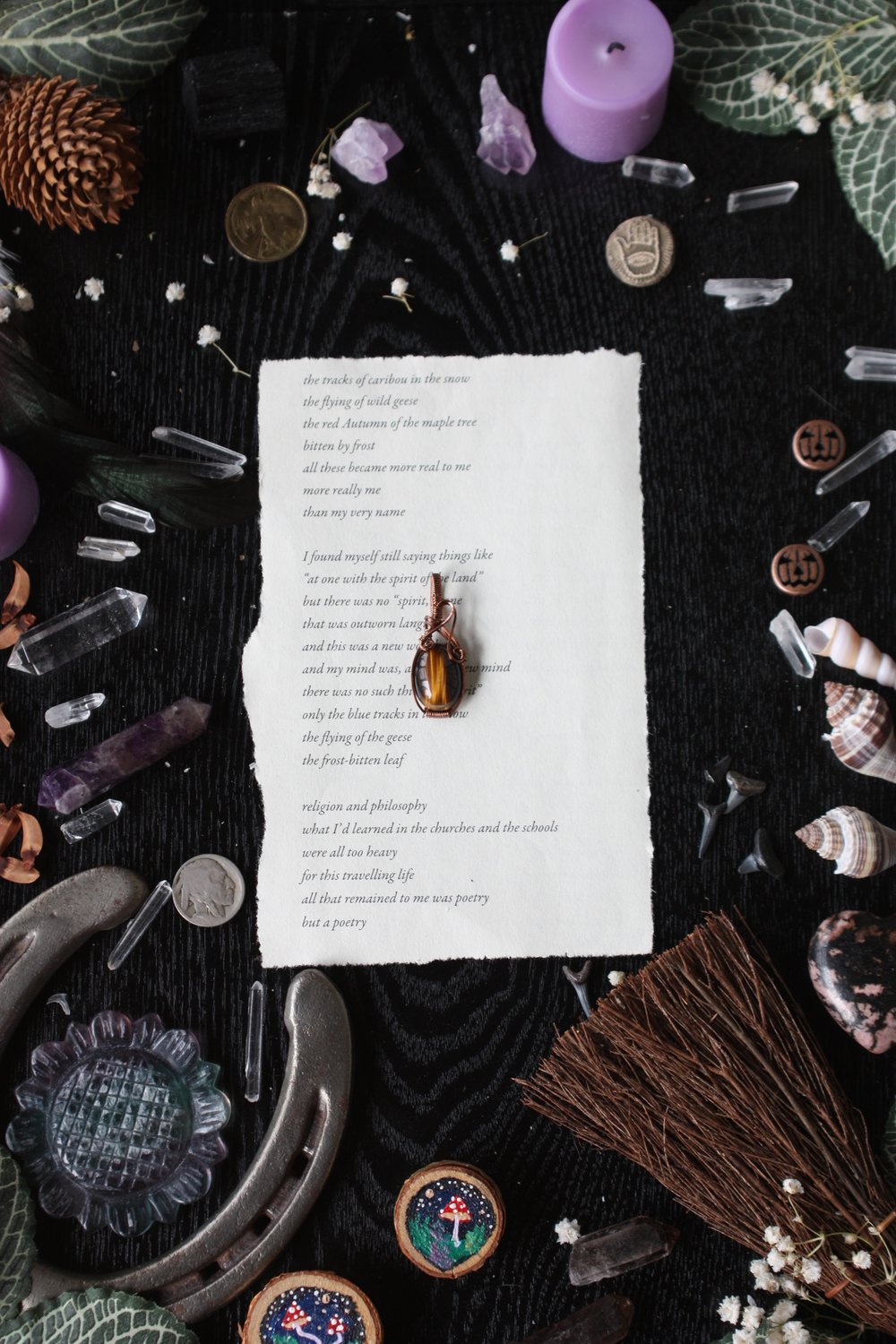 dainty tigers eye necklace