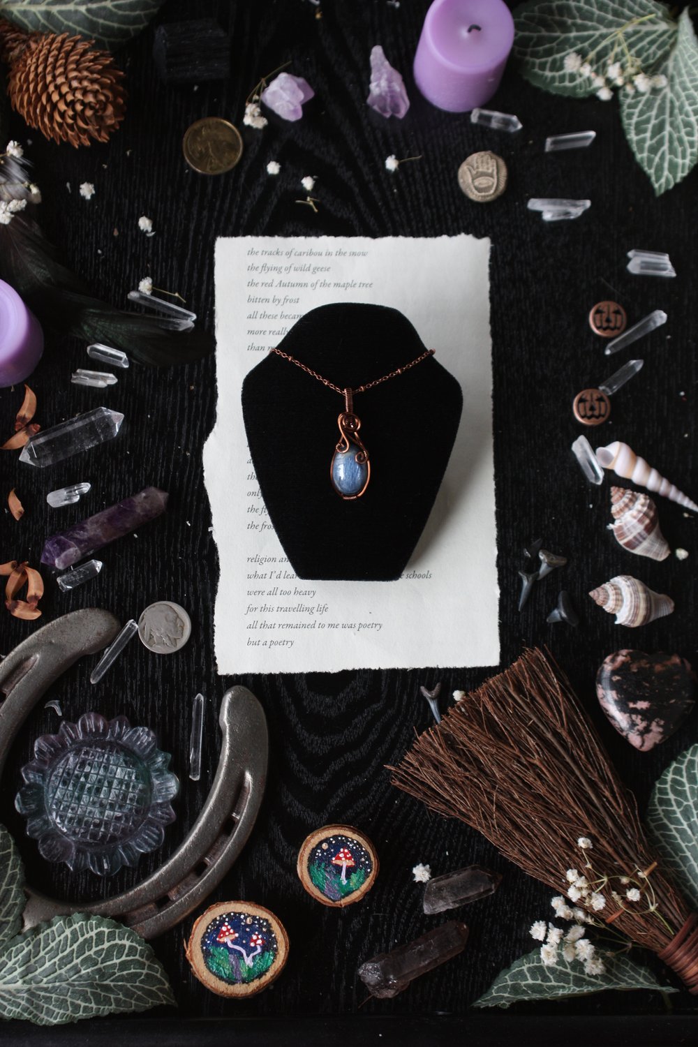 dainty kyanite necklace