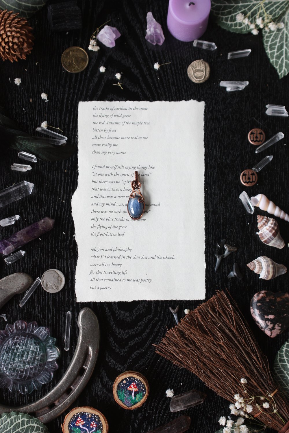 dainty kyanite necklace