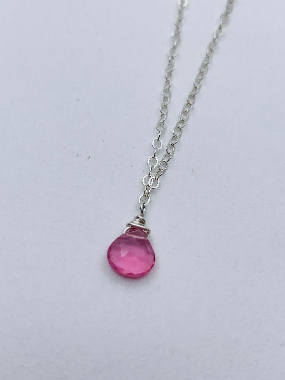 Pink Quartz Necklace by Judy Brandon