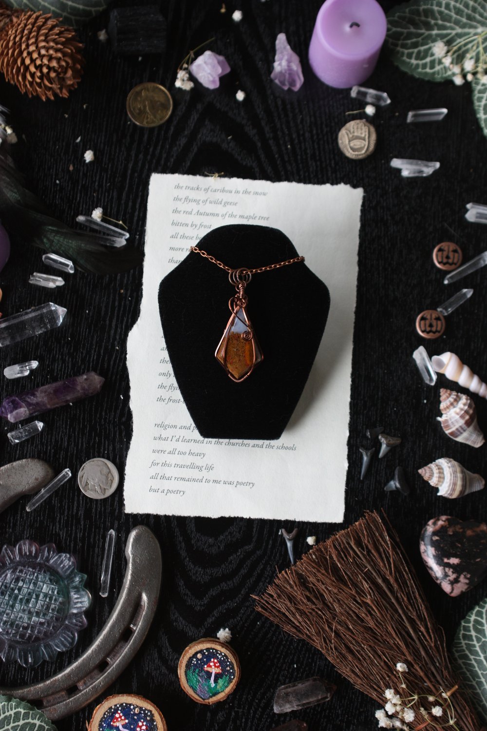 plume agate necklace