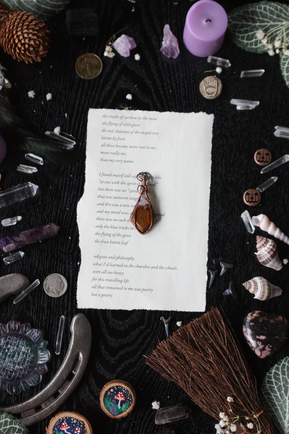 plume agate necklace