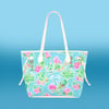 Blue Lily fabric Tote
